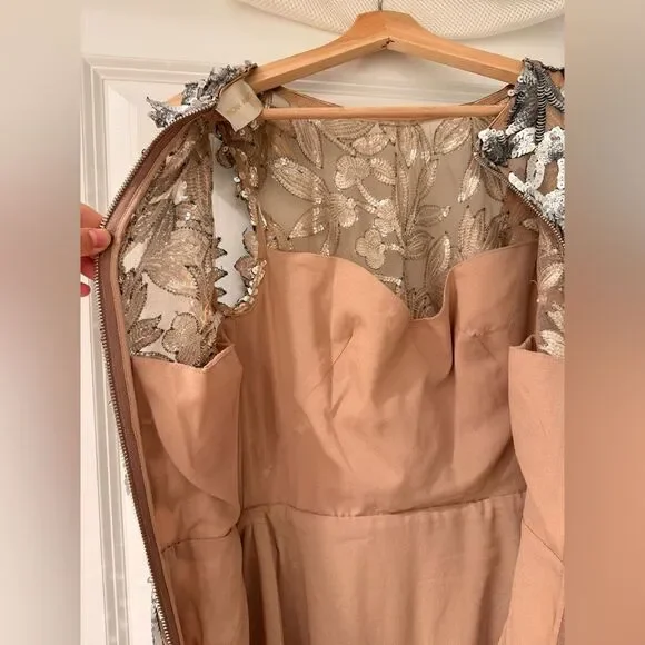 NWOT BRONX AND BANCO Violet Maxi Dress in Dark Silver, wedding guest dress - Picture 8 of 16